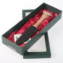 MacLeod Clan Crest Sgian Dubh with stag horn handle, showcasing Scottish craftsmanship and tradition.