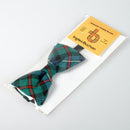 Robertson Hunting Ancient Tartan Bow Tie displayed elegantly, made from 100% pure new wool, perfect for adding a stylish touch to any outfit.