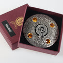 Brodie Clan Crest Pewter Plaid Brooch
