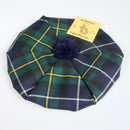 MacNeil Barra Modern Wool Tartan Tam, a stylish unisex hat made from high-quality worsted wool, perfect for cold weather and versatile outfits.