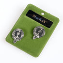 MacKay Clan Crest Pewter Cufflinks featuring a high-quality antique palladium finish, perfect for showcasing your Scottish heritage in style.
