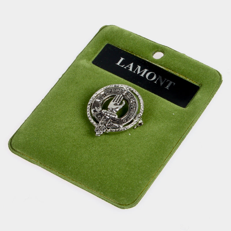 Lamont Clan Crest Small Pewter Pin Badge