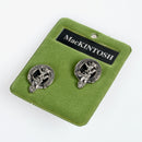 MacKintosh Clan Crest Pewter Cufflinks showcasing intricate design and antique palladium finish, perfect for celebrating Scottish heritage and adding elegance to any outfit.