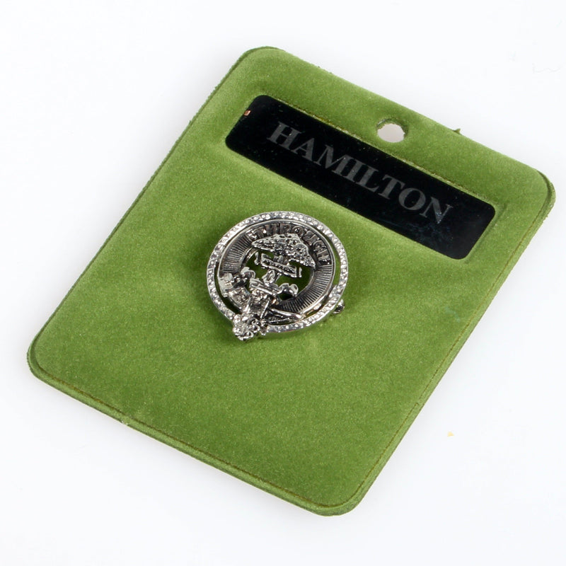 Hamilton Clan Crest Small Pewter Pin Badge