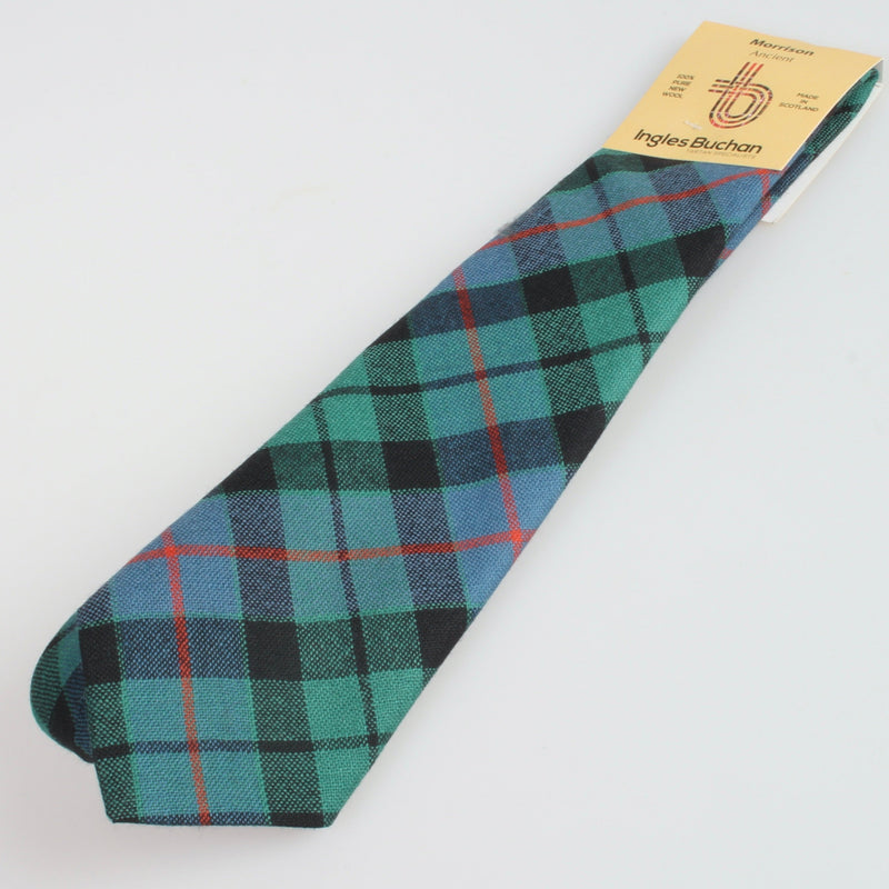 Pure Wool Tie in Morrison Green Ancient Tartan.
