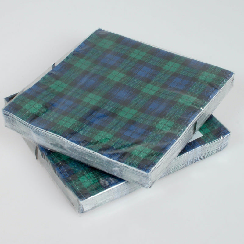 Black Watch Tartan Paper Napkins  - Pack of 20 - To clear