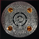 MacLaren Clan Crest Pewter Plaid Brooch