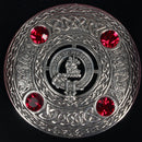 MacLennan Clan Crest Pewter Plaid Brooch