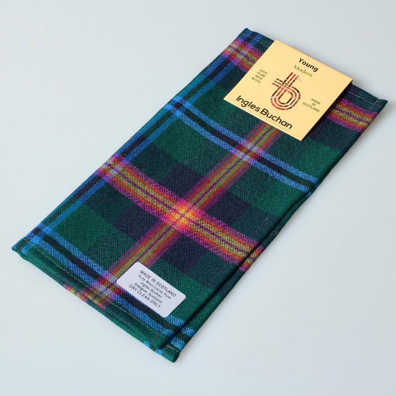 Pocket Square in Young Modern Tartan
