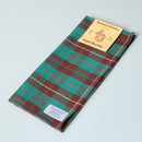 Wool Tartan Pocket Square in MacKinnon Hunting Ancient Tartan, showcasing its rich colors and intricate design, perfect for elevating your formal wear.