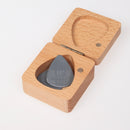 Clan Crest Engraved Guitar Pick Box showcasing a stylish wooden design with personalized engraving, perfect for guitar enthusiasts to keep their picks organized.