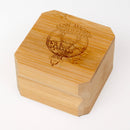 Clan Crest Engraved Luxury Wooden Ring Box showcasing its elegant design and fine craftsmanship.