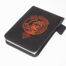 MacLennan Clan Crest Engraved Leather Small Notebook showcasing the intricate clan crest engraved on high-quality leather.