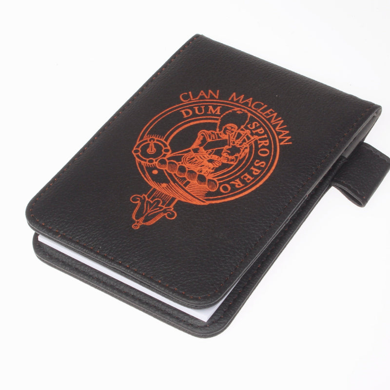 MacLennan Clan Crest Engraved Leather Small Notebook
