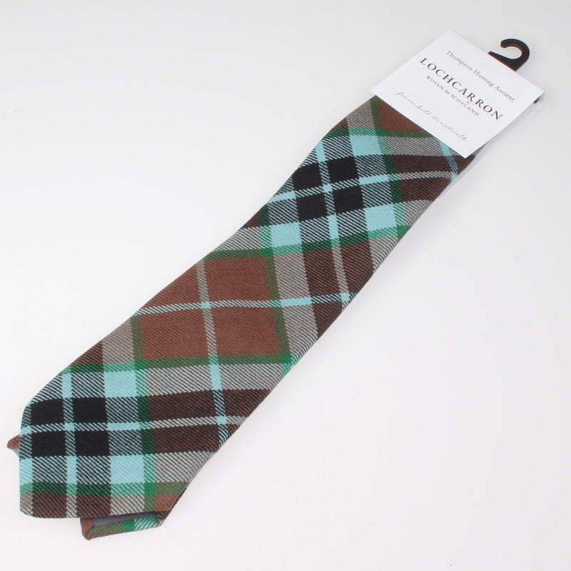Luxury Pure Wool Tie in Thompson Hunting Ancient Tartan