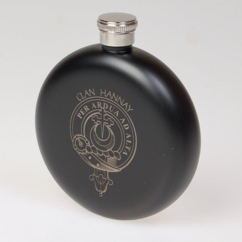 Clan Crest Black Steel 5oz Sporran Flask