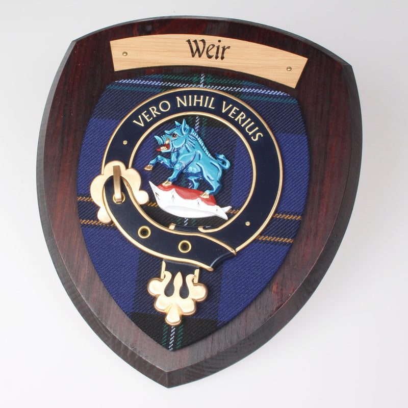 Weir Clan Crest Wall Plaque.