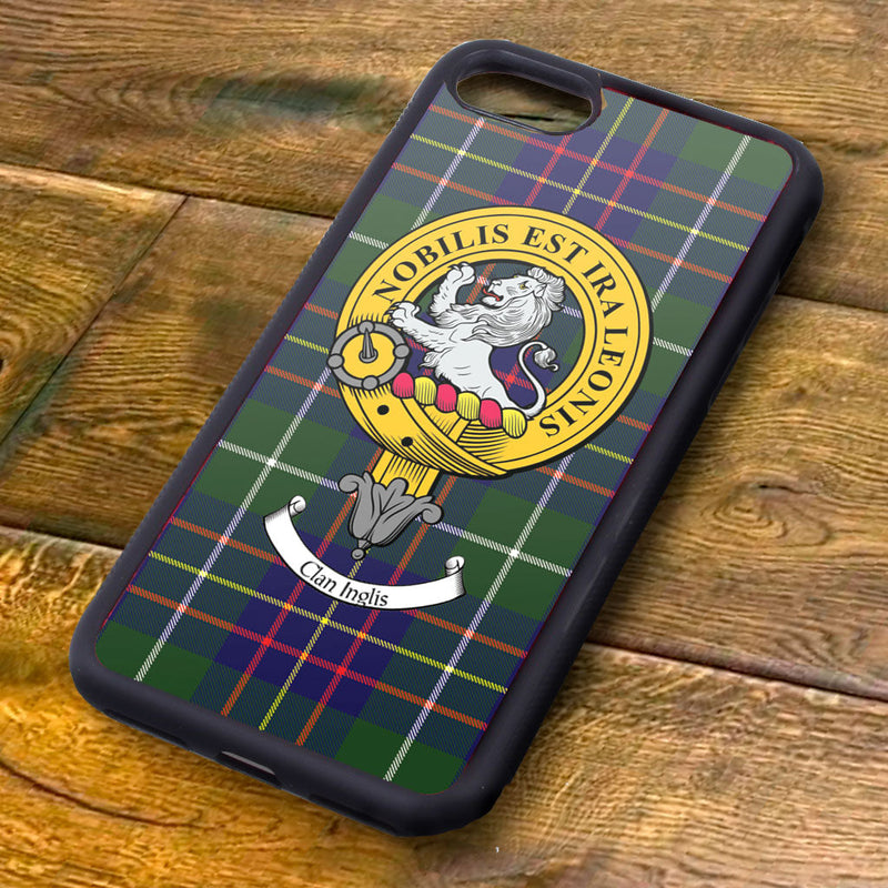 Inglis Tartan and Clan Crest iPhone Rubber Case
