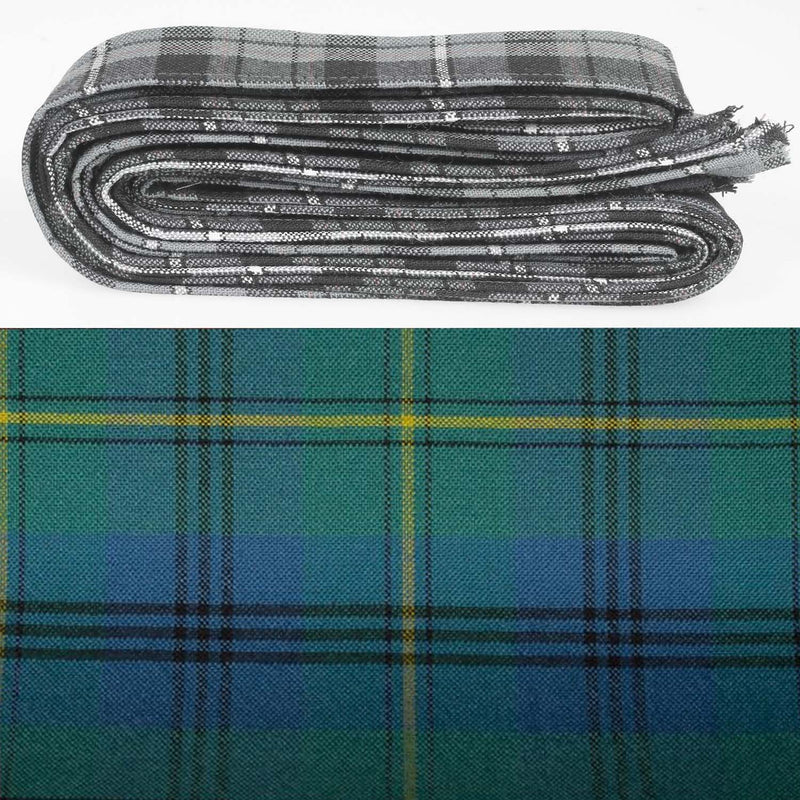 Wool Strip Ribbon in Johnstone Ancient Tartan - 5 Strips, Choose Your Width