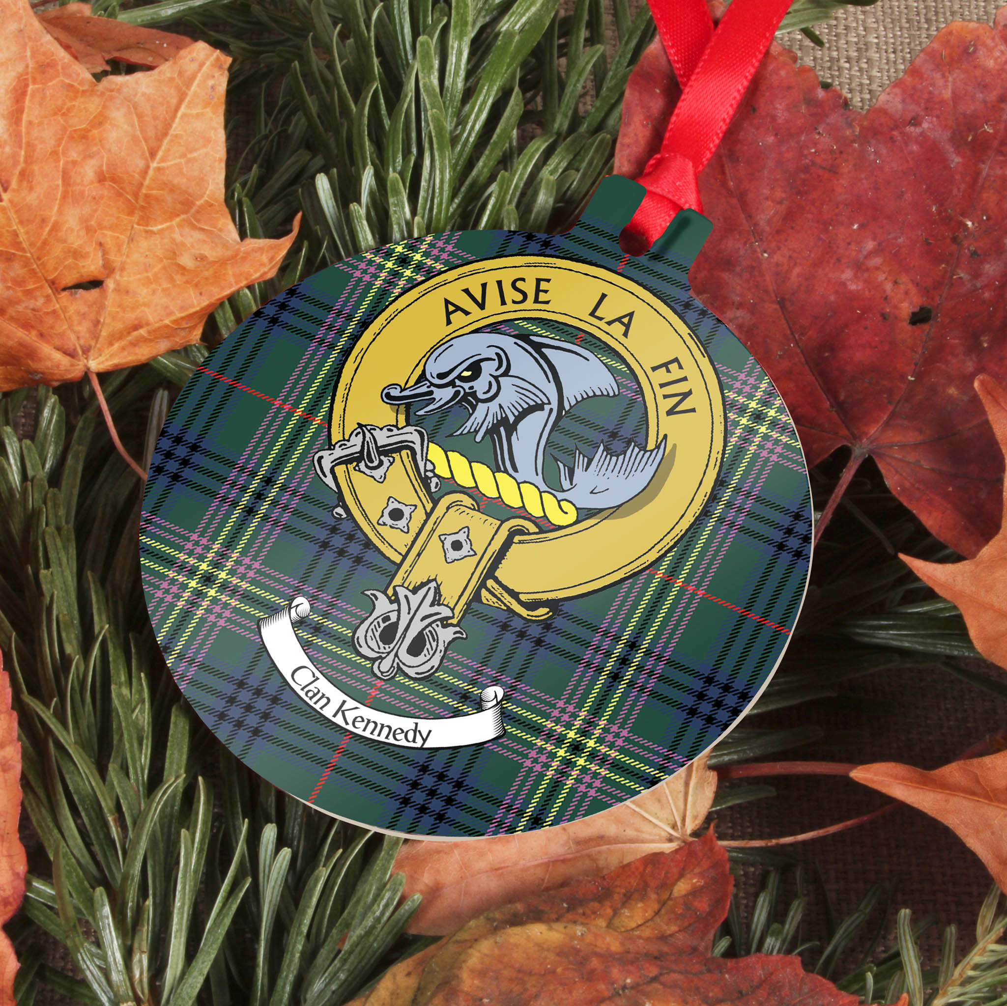 Kennedy Ancient Tartan Crest Wall Hanging Banner