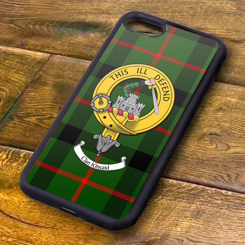 Kincaid Tartan and Clan Crest iPhone Rubber Case