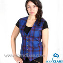 Stylish Ladies Tartan Waistcoat Darted by The Kiltmakery, showcasing high-quality wool tartan craftsmanship.