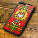 Leask Tartan and Clan Crest iPhone Rubber Case
