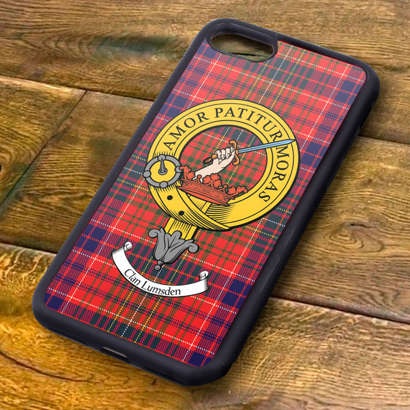 Lumsden Tartan and Clan Crest iPhone Rubber Case