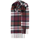 Stylish Bowhill Standard Tartan Lambswool Scarf in rich lambswool, designed for luxurious comfort and warmth during chilly days.