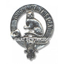 Stylish MacGillivray Pewter Clan Crest Buckle for Kilt Belts displayed in elegant presentation box, perfect for gifting.