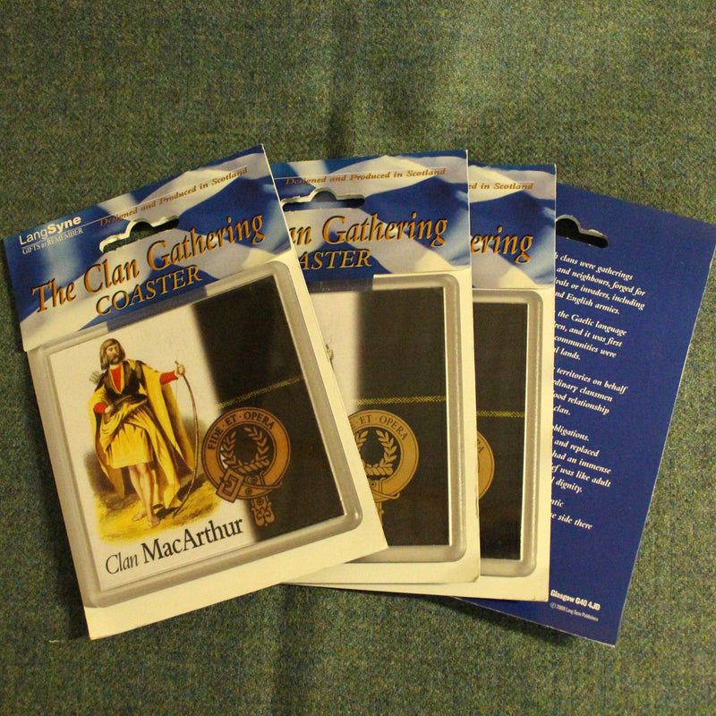 MacArthur Clan Crest Coasters - Set of 4