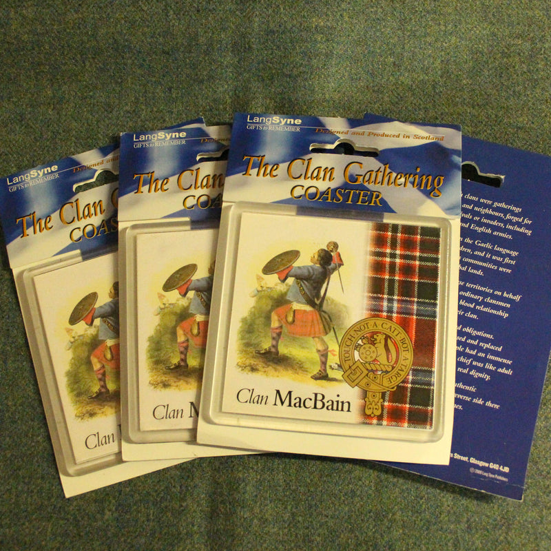 MacBain Clan Crest Coasters - Set of 4