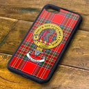 MacBean Tartan and Clan Crest iPhone Rubber Case featuring a stylish design showcasing Scottish heritage, perfect for proud clan members.