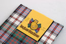 Wool Tartan Pocket Square in MacDonald Dress Ancient Tartan by Ingles Buchan, showcasing classic tartan design for formal attire.