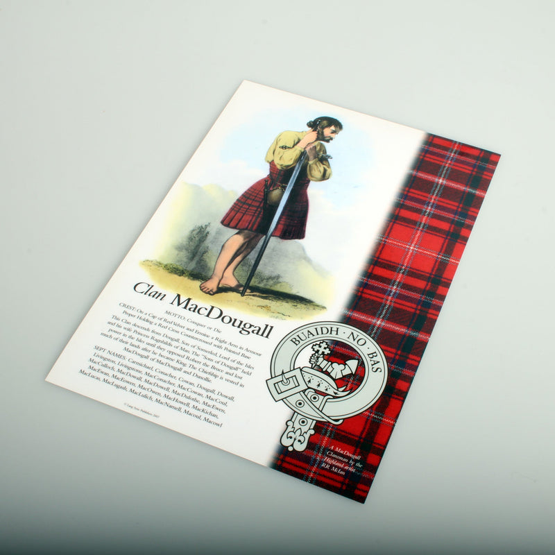 MacDougall Scottish Clan Poster A4