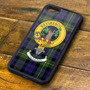 MacEwen Tartan and Clan Crest iPhone Rubber Case showcasing Scottish heritage and style