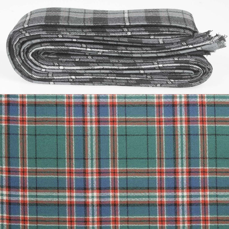 Wool Strip Ribbon in MacFarlane Hunting Ancient Tartan - 5 Strips, Choose Your Width