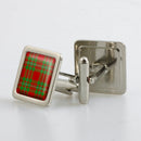 MacGregor Modern Tartan Cufflinks in metallic finish presented in a stylish box, available in various shapes.