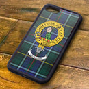 MacInnes Tartan and Clan Crest iPhone Rubber Case showcasing Scottish heritage and style, designed for iPhone models 5 and up.