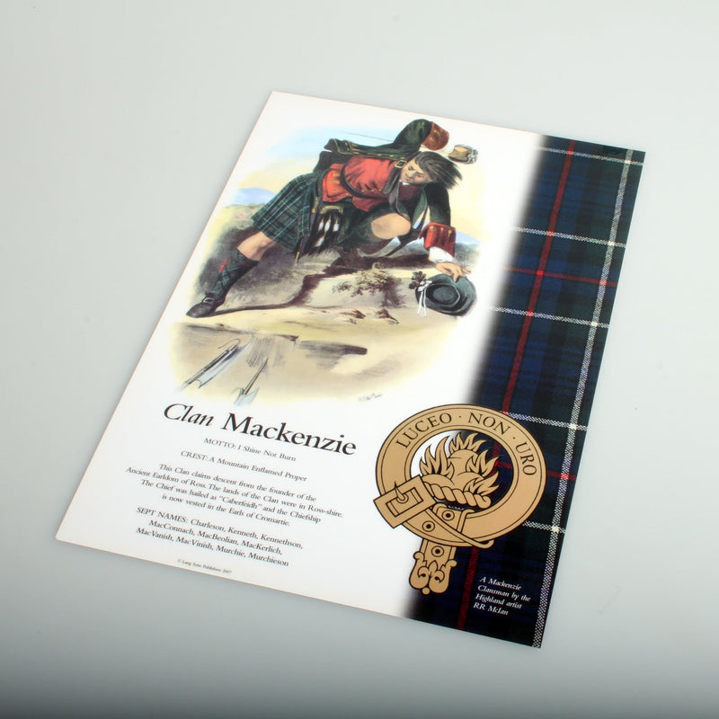 MacKenzie Scottish Clan Poster A4