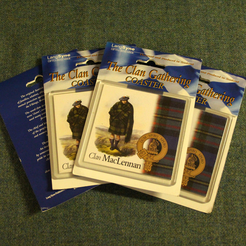 MacLennan Clan Crest Coasters - Set of 4