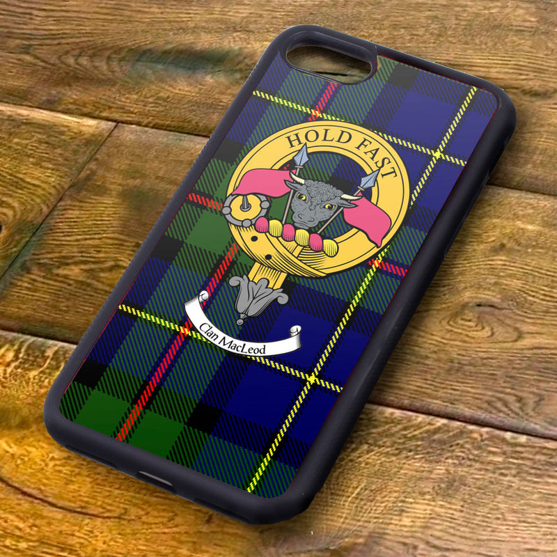 MacLeod Tartan and Clan Crest iPhone Rubber Case