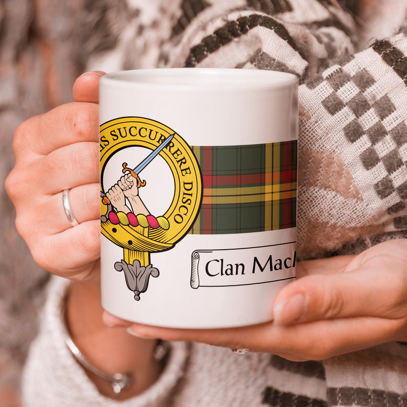 MacMillan Clan Crest and Tartan Mug