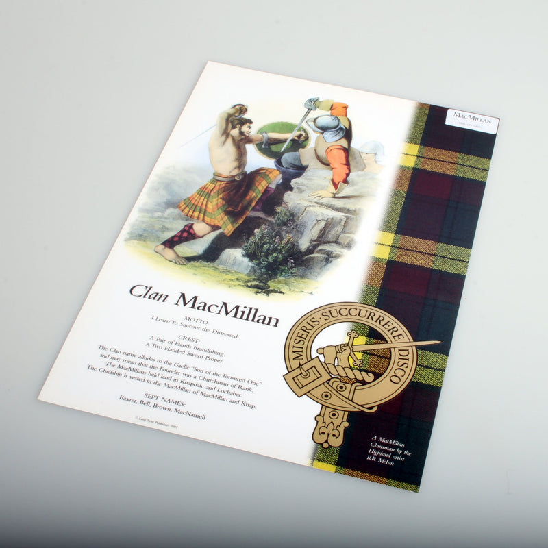 MacMillan Scottish Clan Poster A4