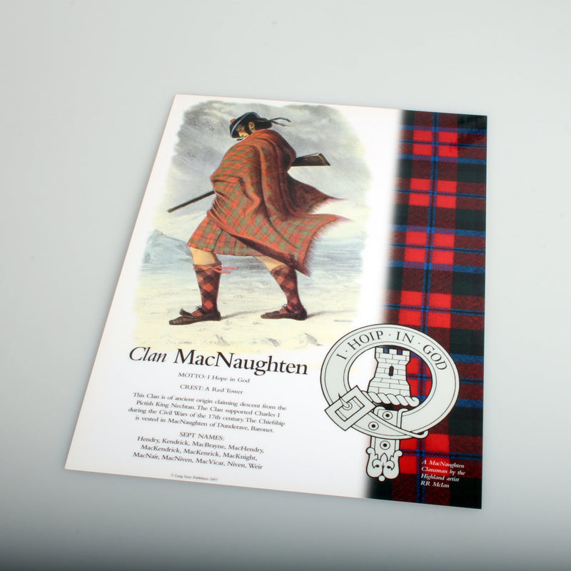 MacNaughten Scottish Clan Poster A4