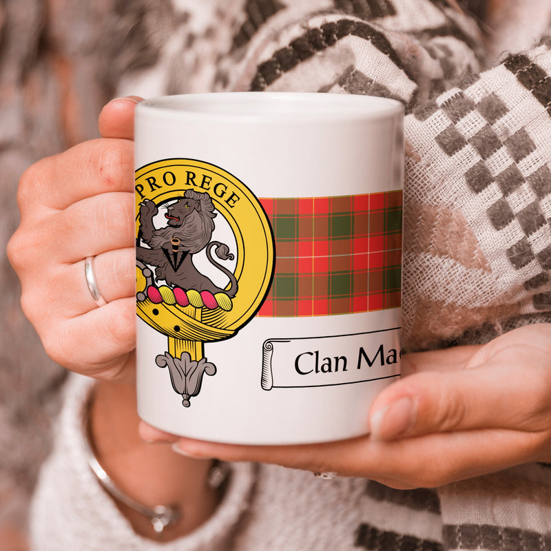 MacPhee Clan Crest and Tartan Mug