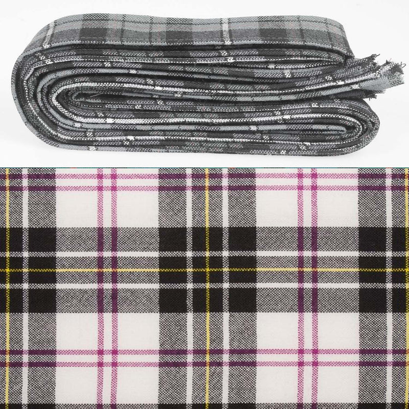 Wool Strip Ribbon in MacPherson Dress Tartan - 5 Strips, Choose Your Width
