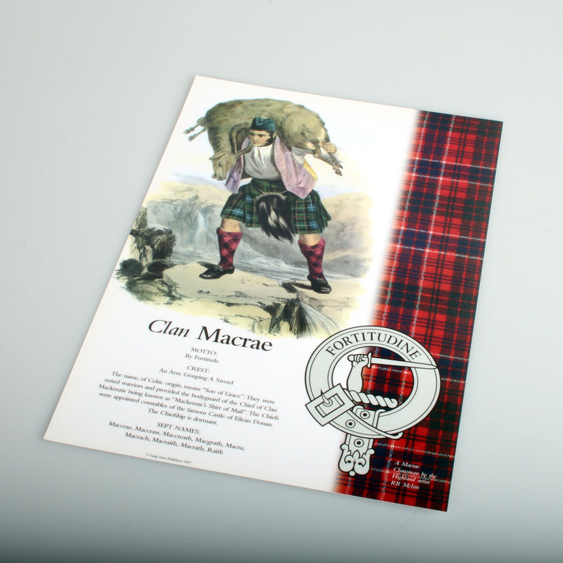 Macrae Scottish Clan Poster A4