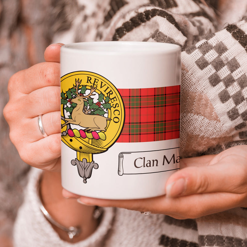 Maxwell Clan Crest and Tartan Mug