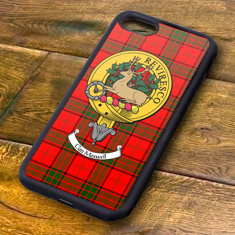 Maxwell Tartan and Clan Crest iPhone Rubber Case